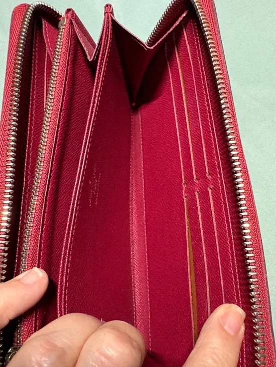 Louis Vuitton Fuchsia Epi Leather Zippy Wallet Silver Hardware France - Picture 7 of 14